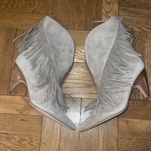 Sigerson Morrison suede fringe boots